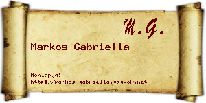 Markos Gabriella névjegykártya